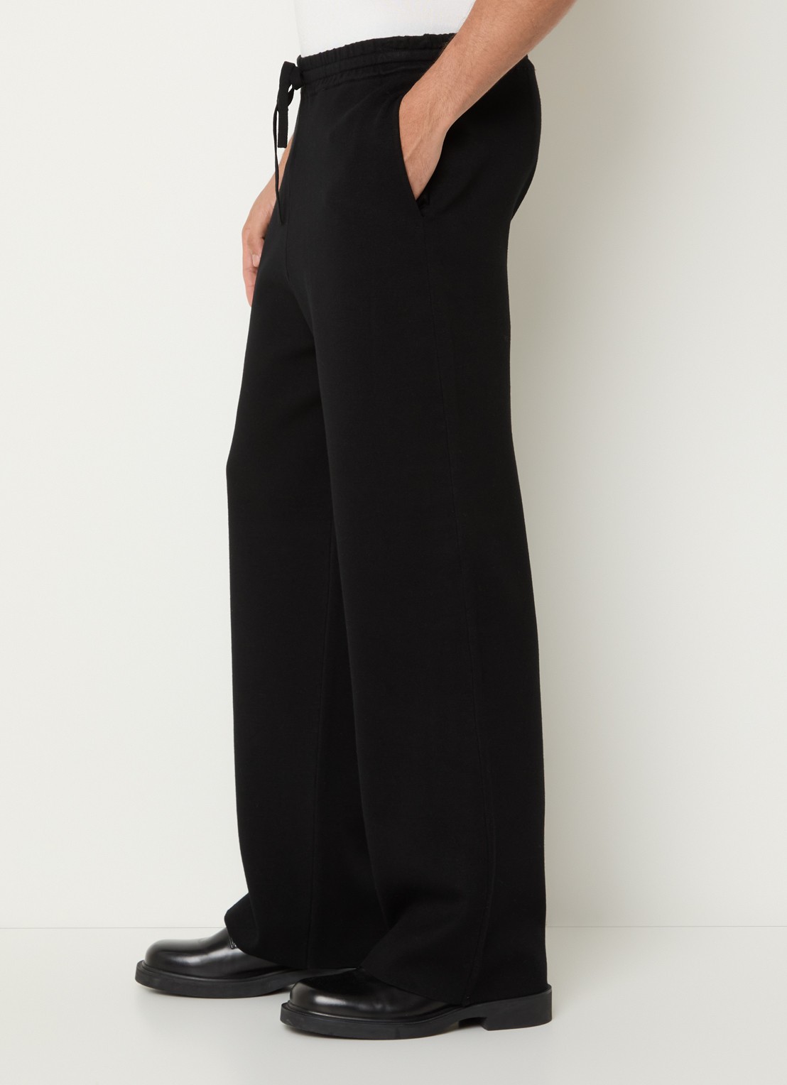 Sandro Straight fit pantalon met steekzakken - detail 2 zwart