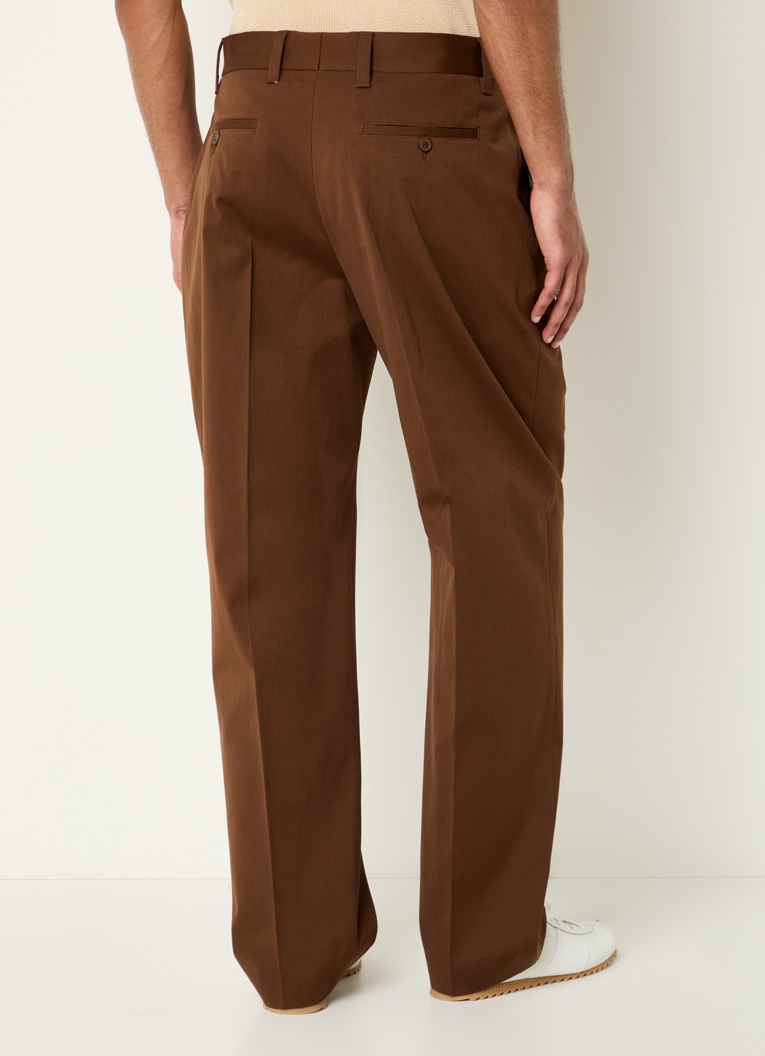 Sandro Straight fit pantalon met steekzakken - achterkant 5 bruin