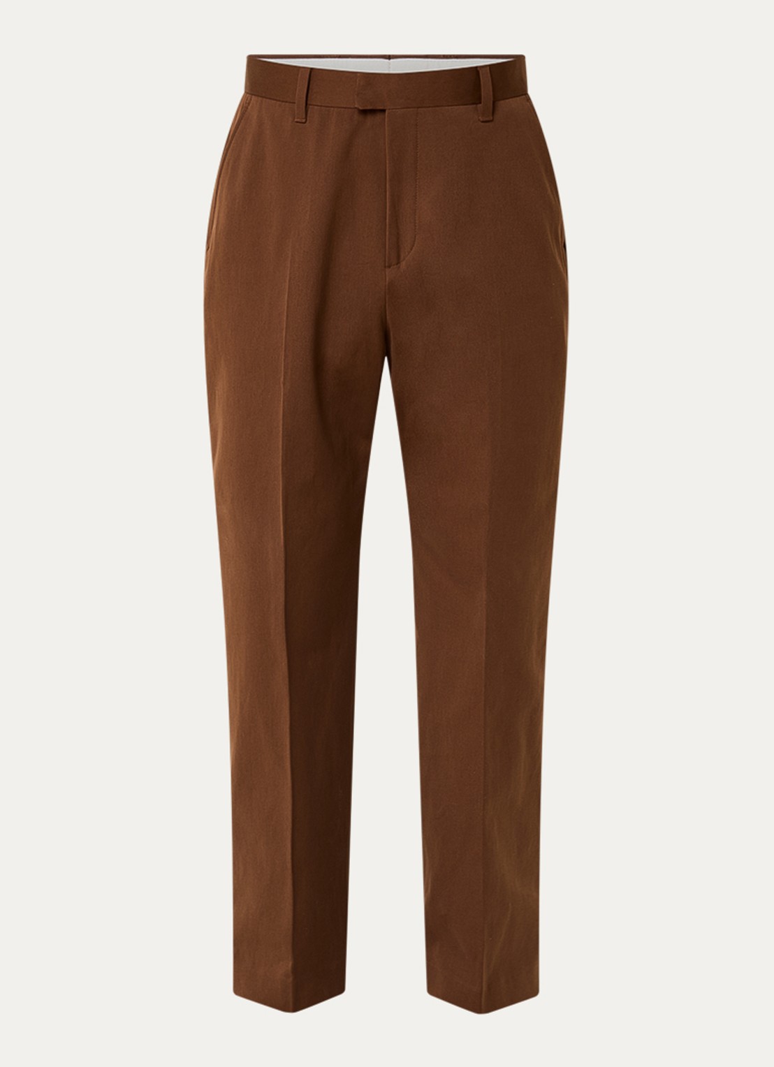 Sandro Straight fit pantalon met steekzakken - voorkant 3 bruin