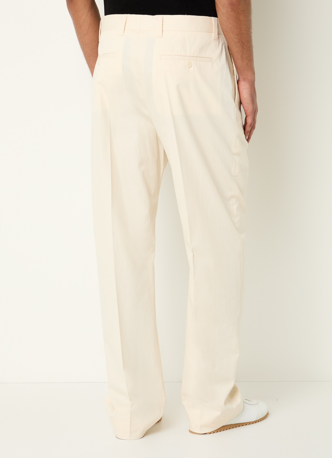 Sandro Straight fit pantalon met steekzakken - achterkant ivoor