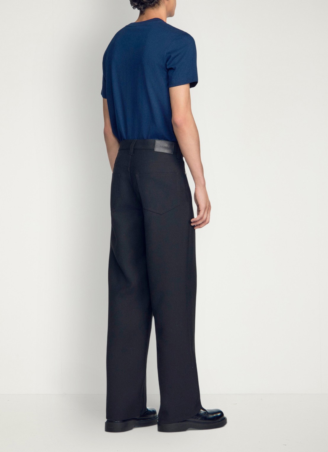Sandro Straight fit pantalon met steekzakken - achterkant 4 zwart