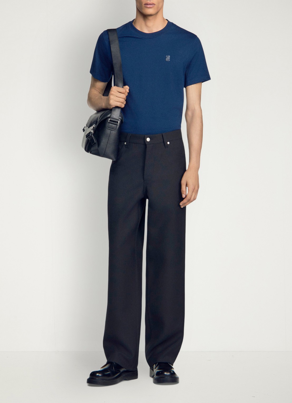 Sandro Straight fit pantalon met steekzakken - detail 2 zwart