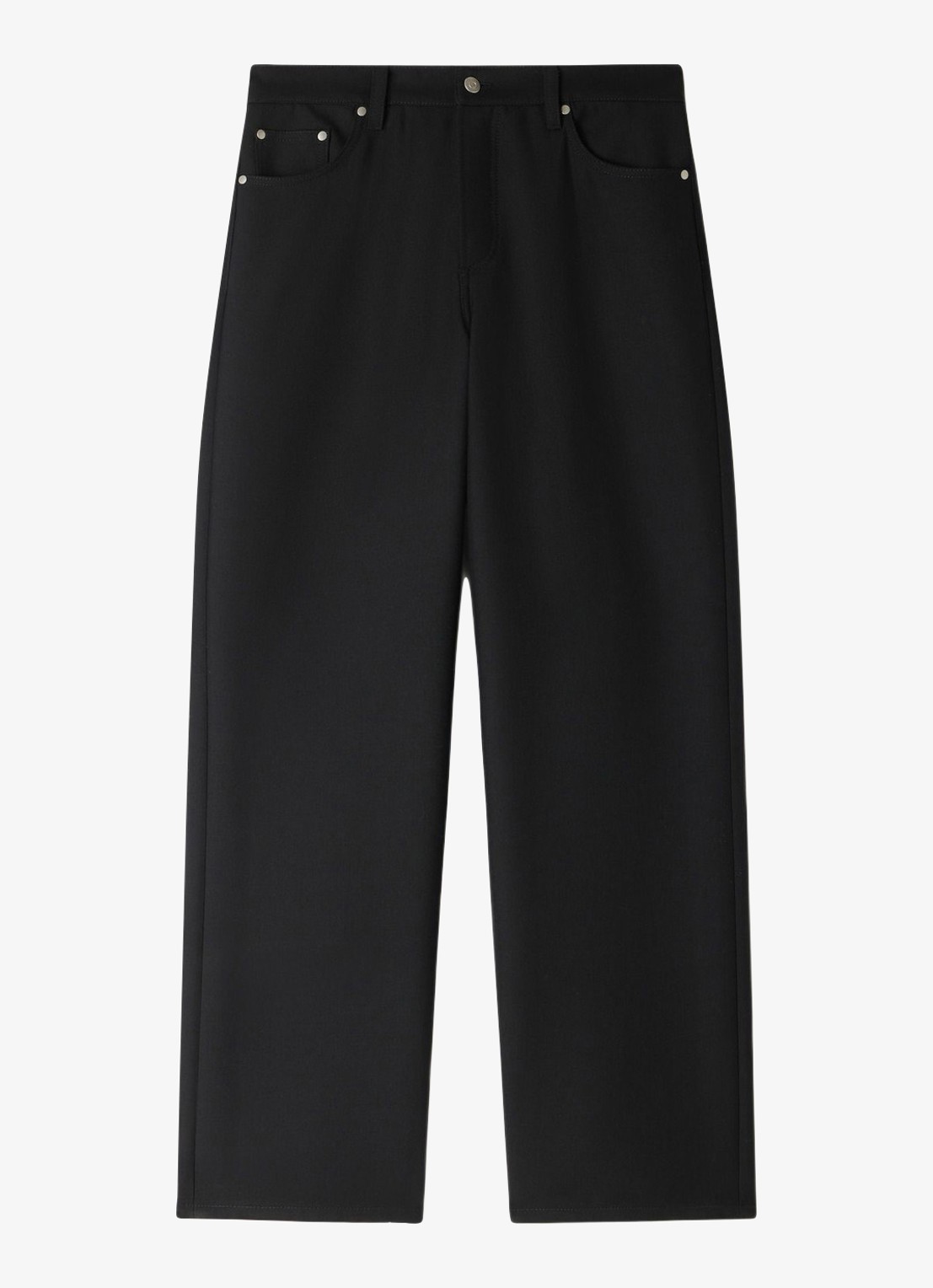 Sandro Straight fit pantalon met steekzakken - voorkant 5 zwart