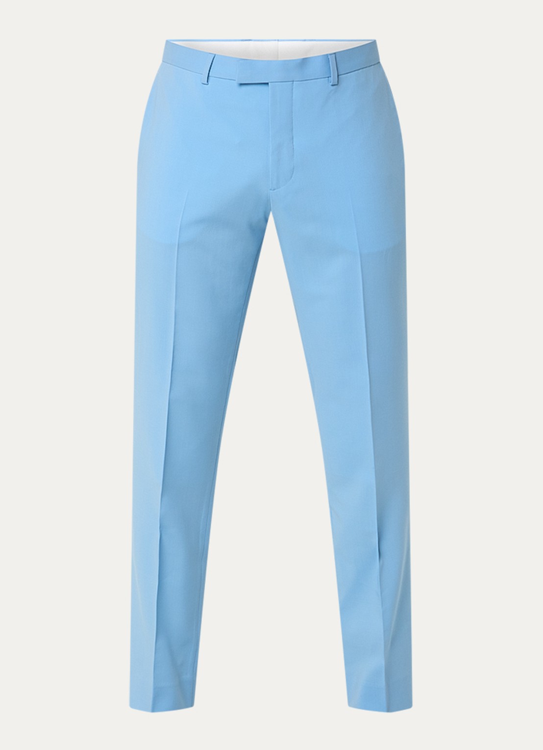 Sandro Straight fit pantalon van wol met steekzakken - voorkant lichtblauw