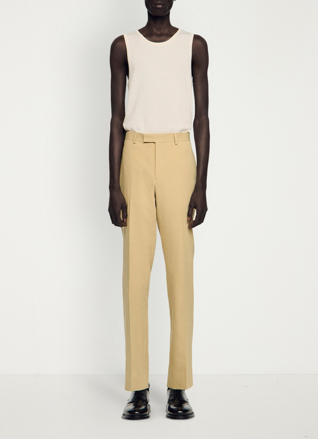 Sandro Straight fit pantalon - detail 2 sand / beige
