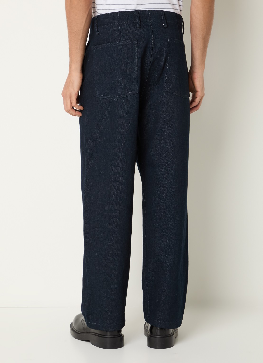 Sandro Straight leg jeans met donkere wassing - achterkant 3 indigo