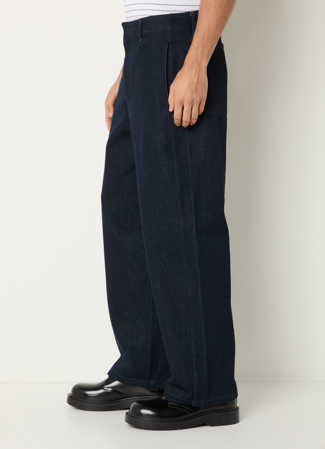 Sandro Straight leg jeans met donkere wassing - detail 2 indigo
