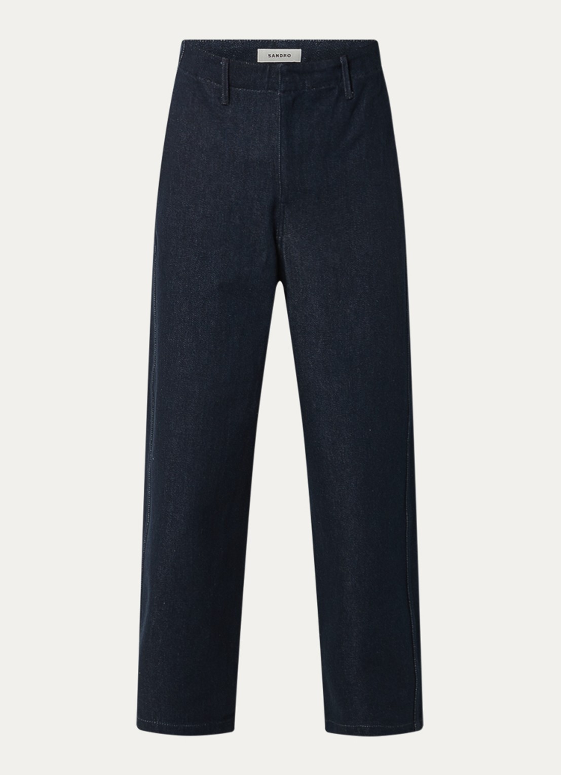 Sandro Straight leg jeans met donkere wassing - voorkant 4 indigo