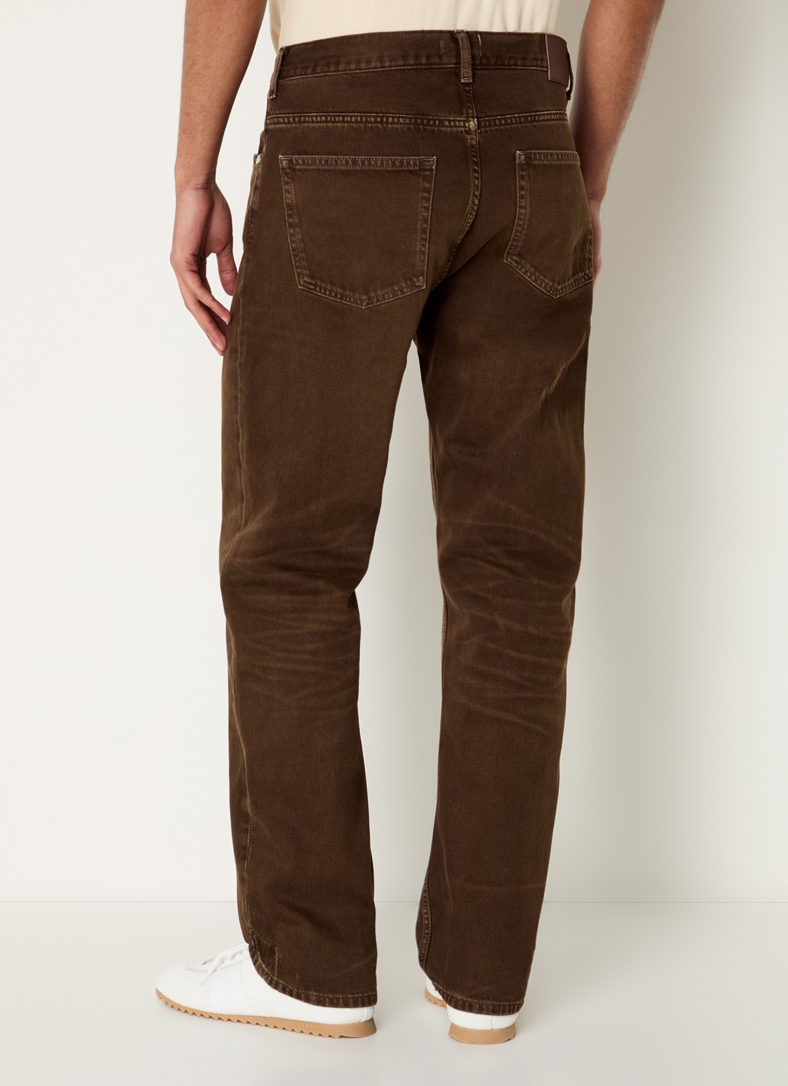 Sandro Straight leg jeans met gekleurde wassing - achterkant 5 bruin
