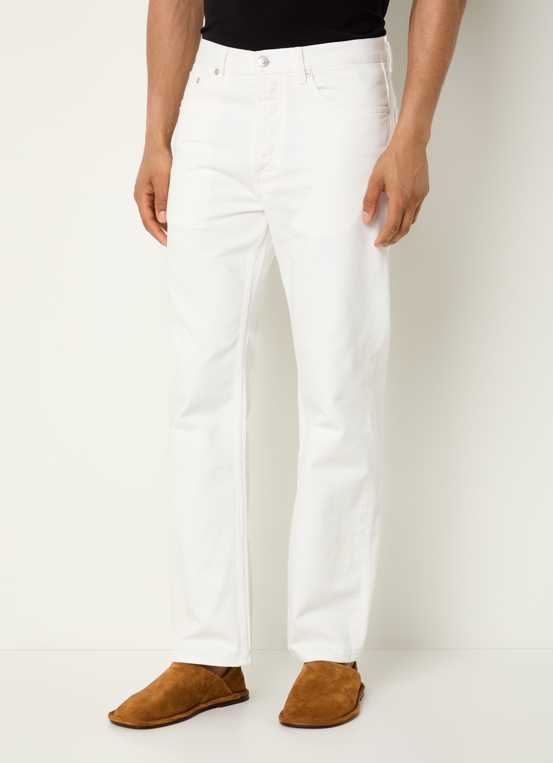 Sandro Straight leg jeans met gekleurde wassing - detail 4 wit