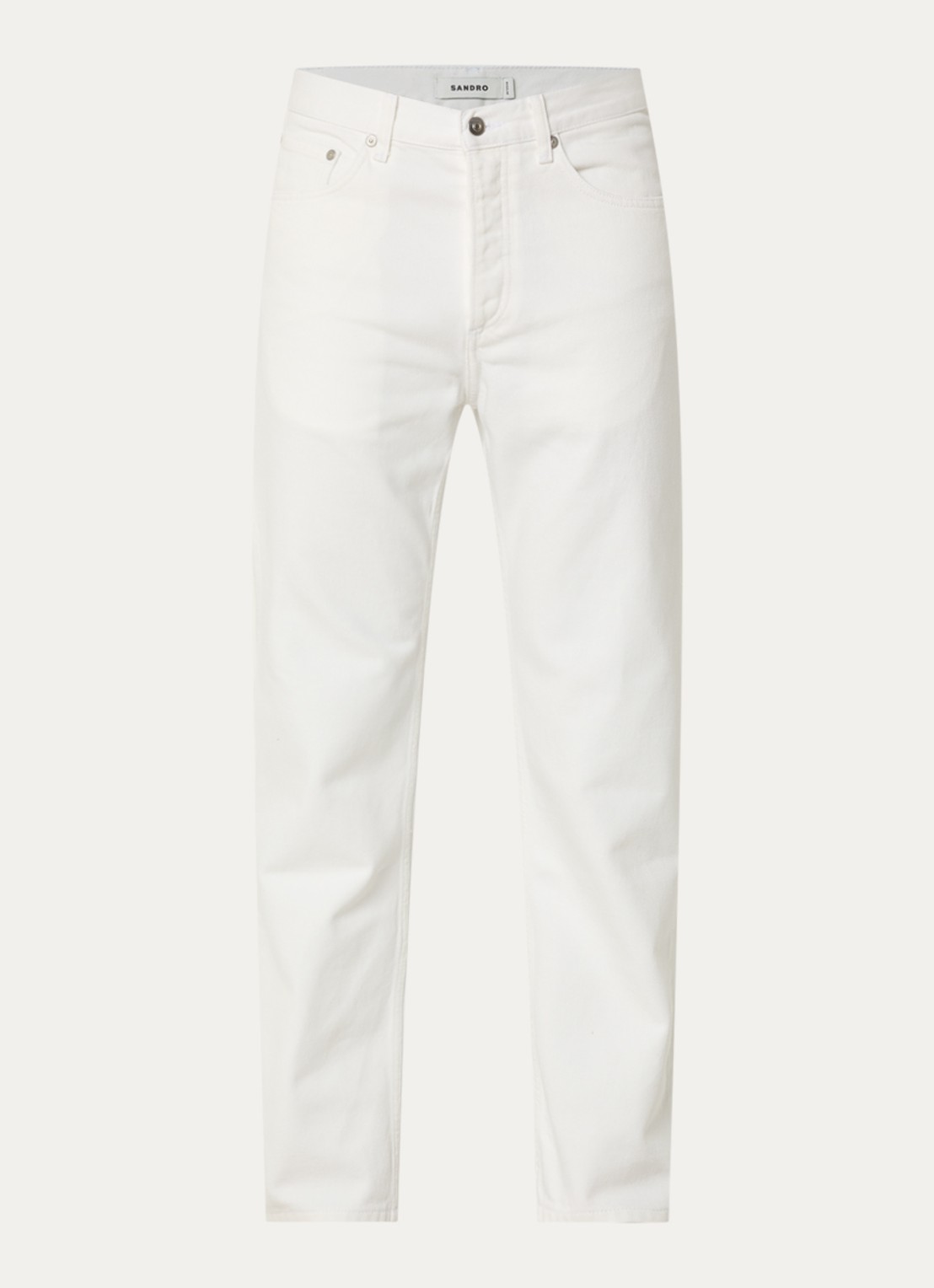 Sandro Straight leg jeans met gekleurde wassing - voorkant wit