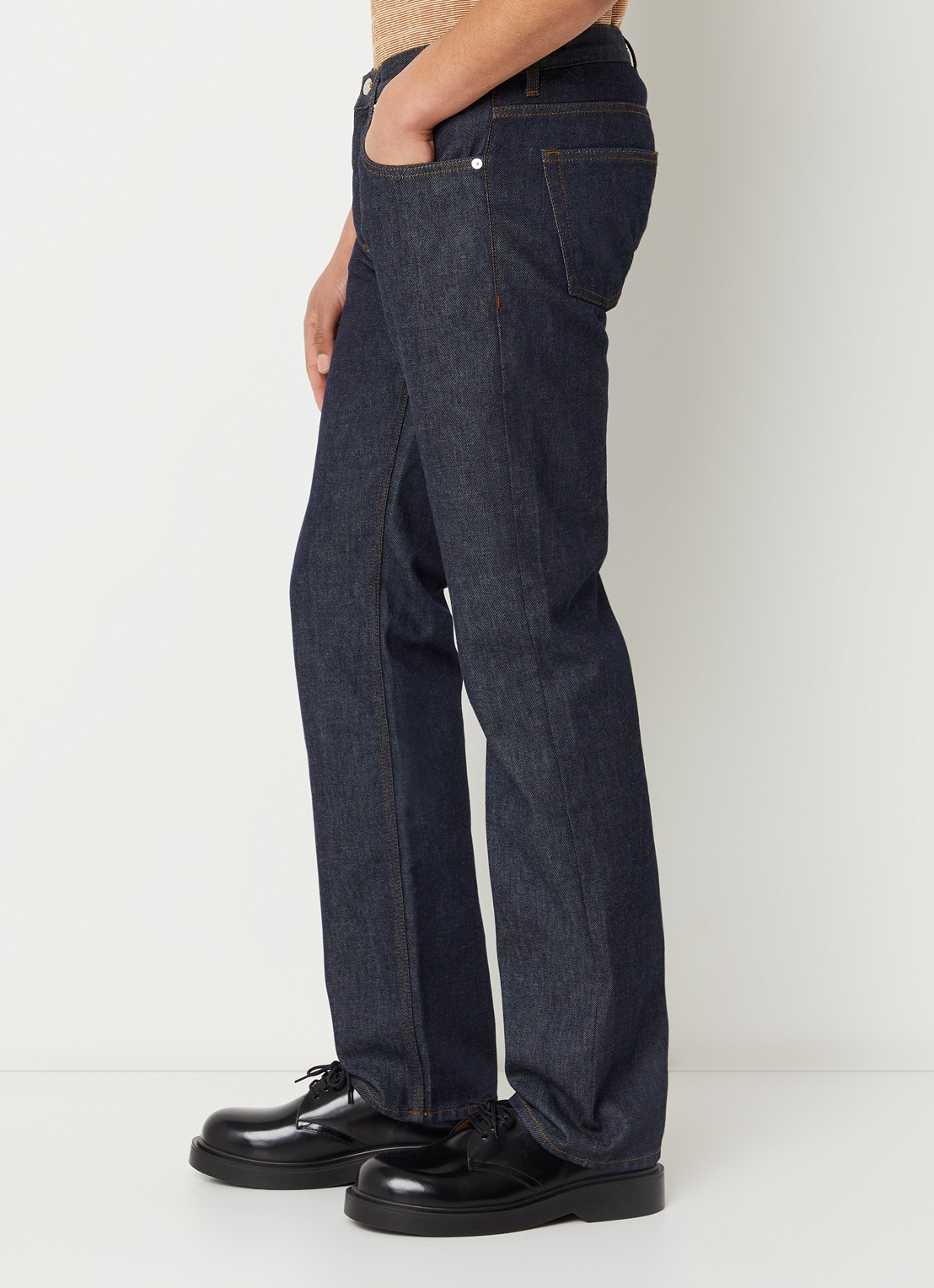 Sandro Straight leg jeans met steekzakken - detail 4 indigo