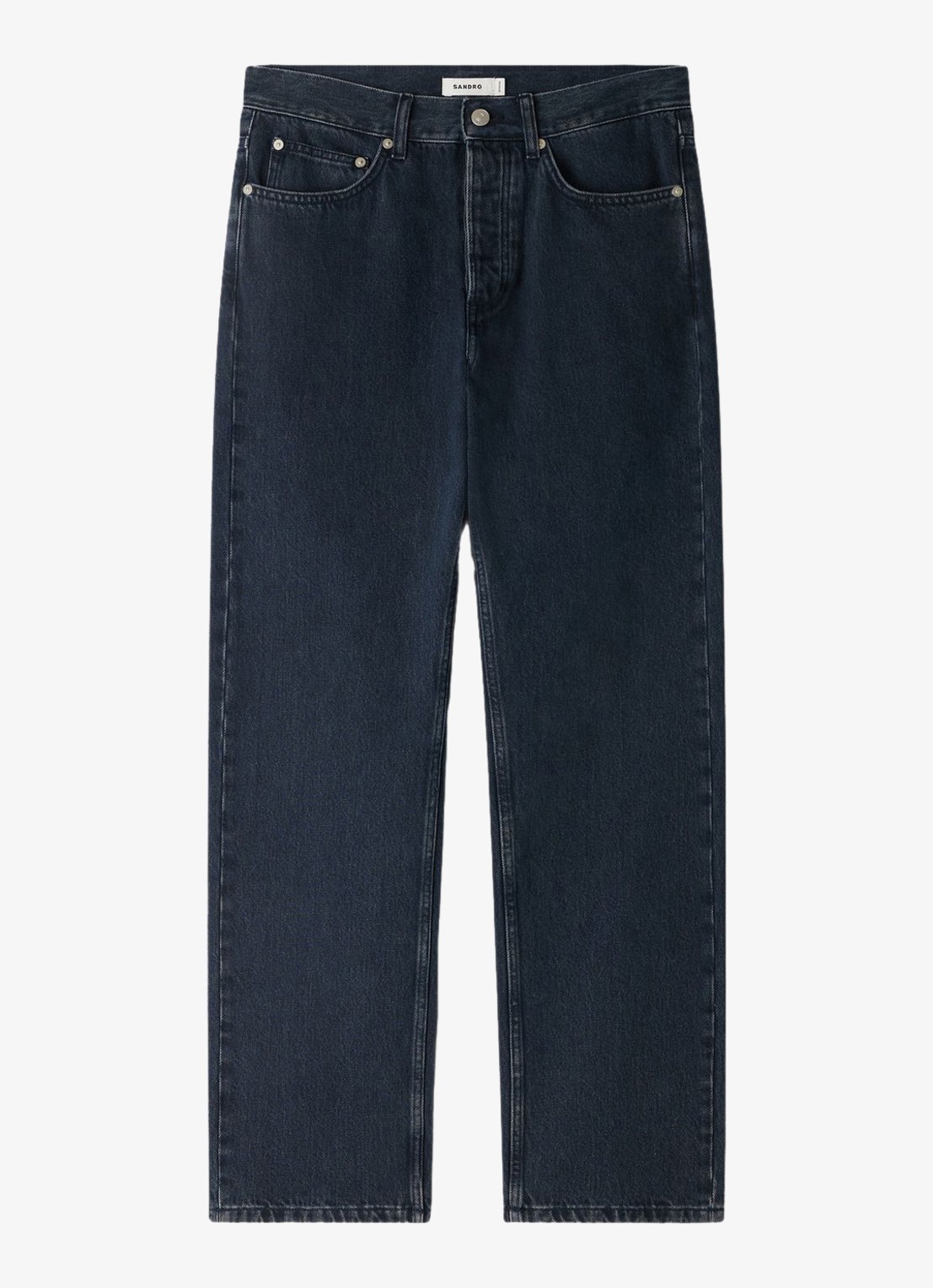 Sandro Straight leg jeans met steekzakken - voorkant 3 donkergrijs