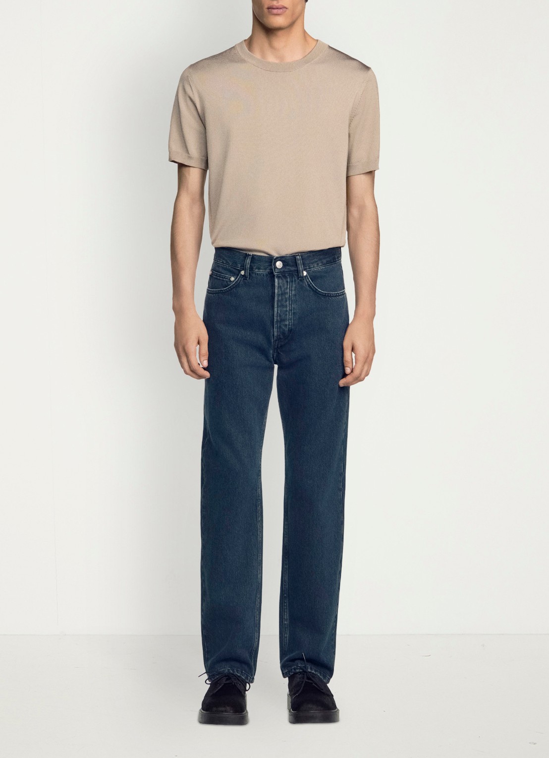 Sandro Straight leg jeans met steekzakken - voorkant 4 donkergrijs