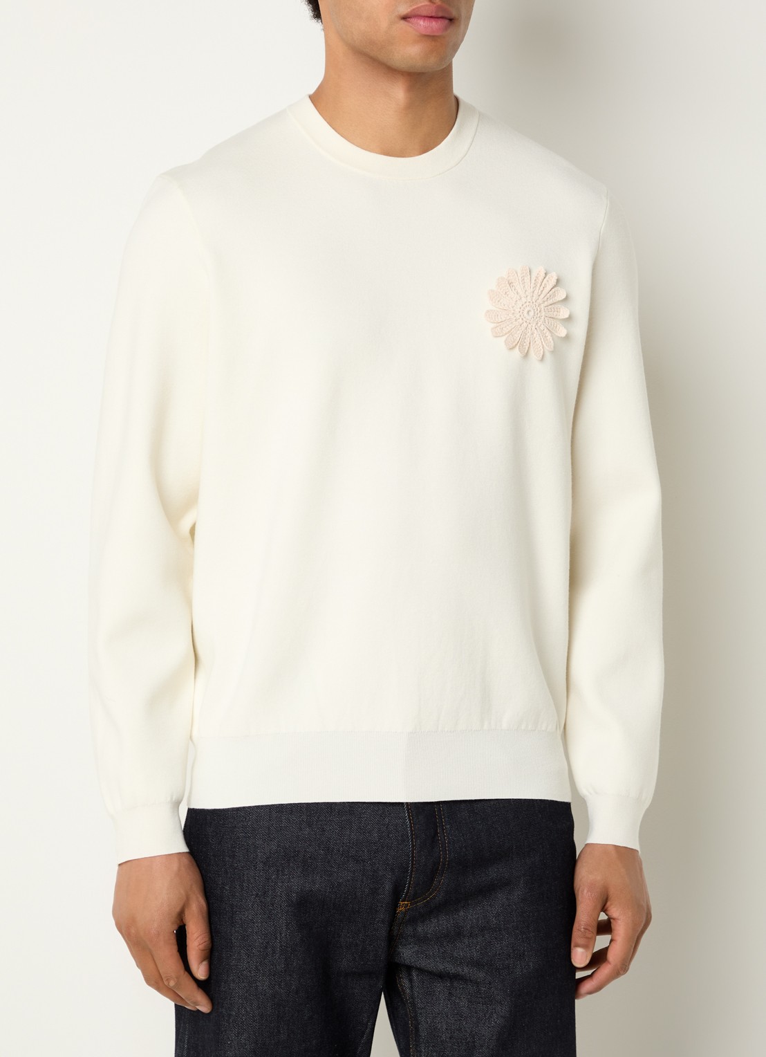 Sandro Sweater met applicatie - detail 3 ivoor