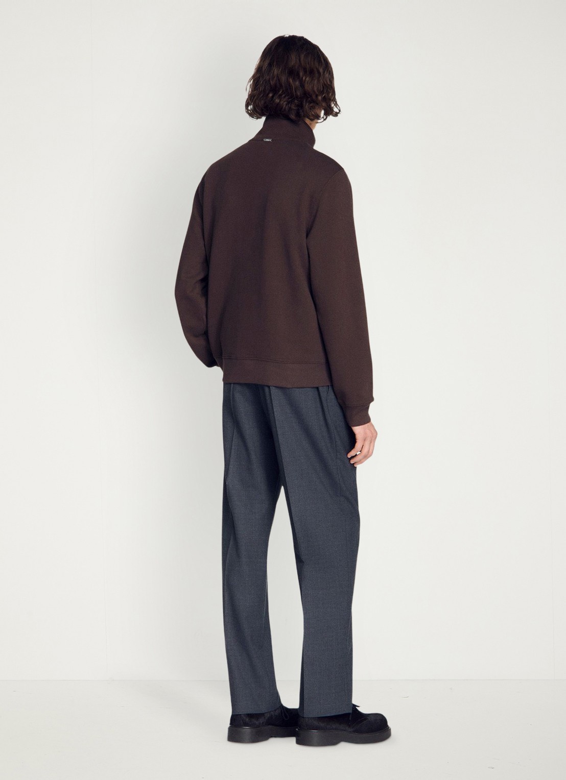 Sandro Sweater met halve rits - achterkant 5 bruin