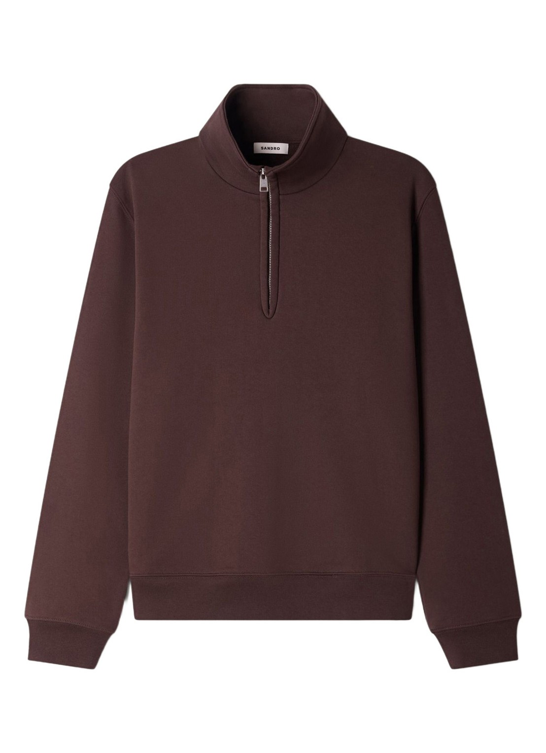 Sandro Sweater met halve rits - voorkant 2 bruin
