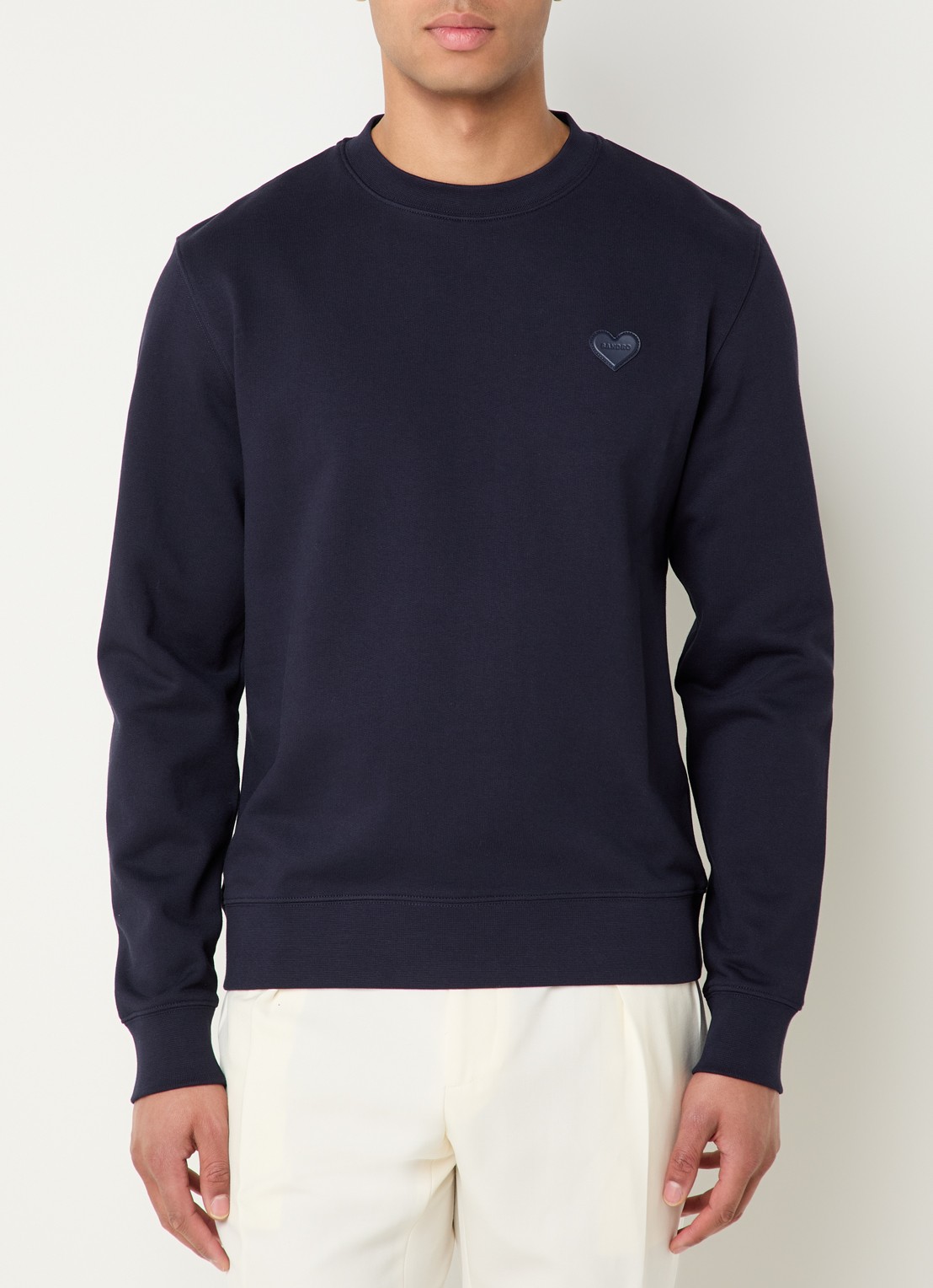 Sandro Sweater met logo - detail 2 donkerblauw