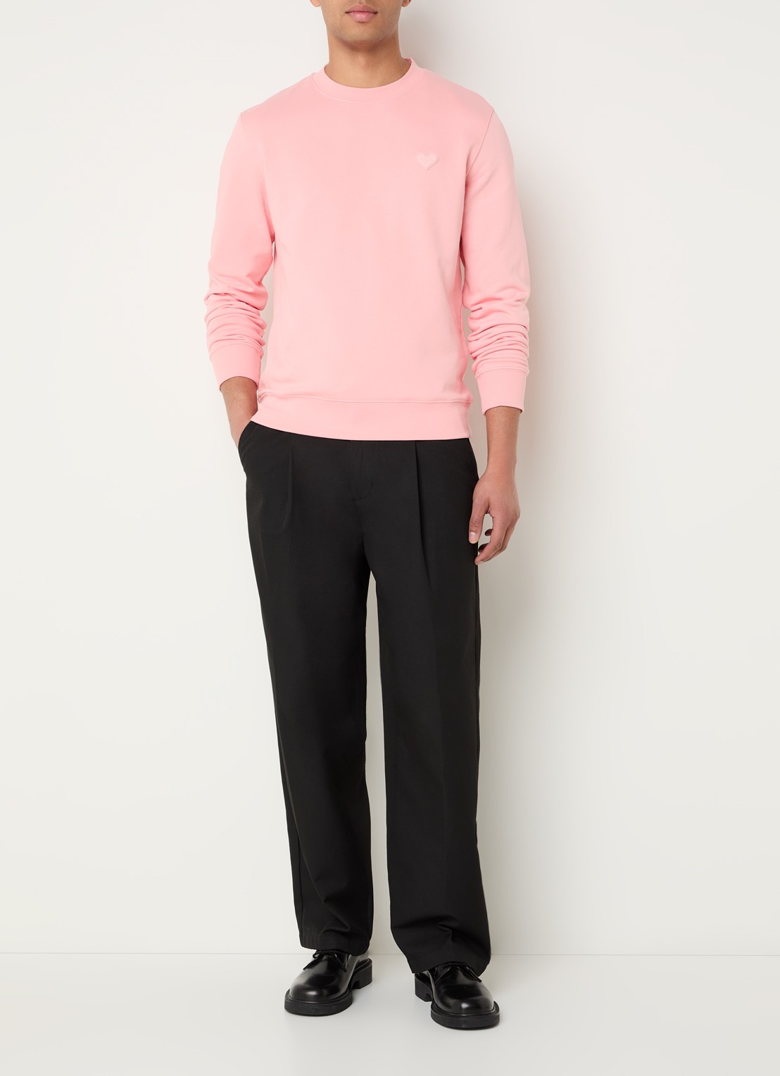 Sandro Sweater met logo - voorkant 3 zalmroze