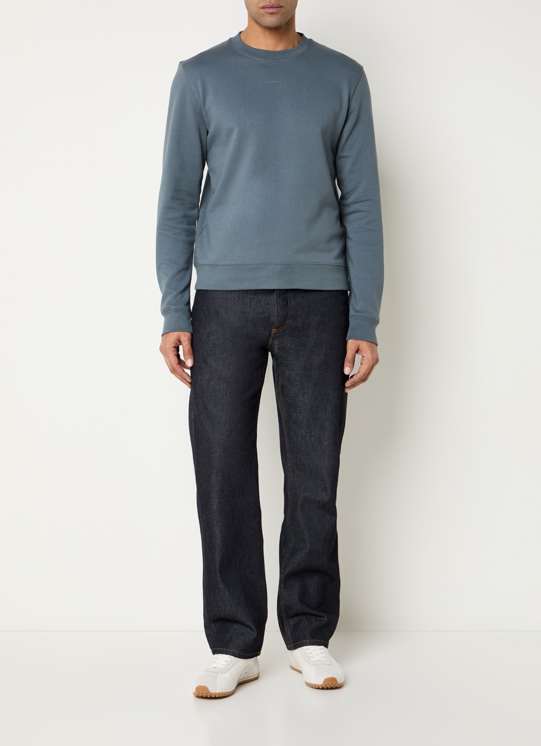 Sandro Sweater met logo - voorkant 2 grijs