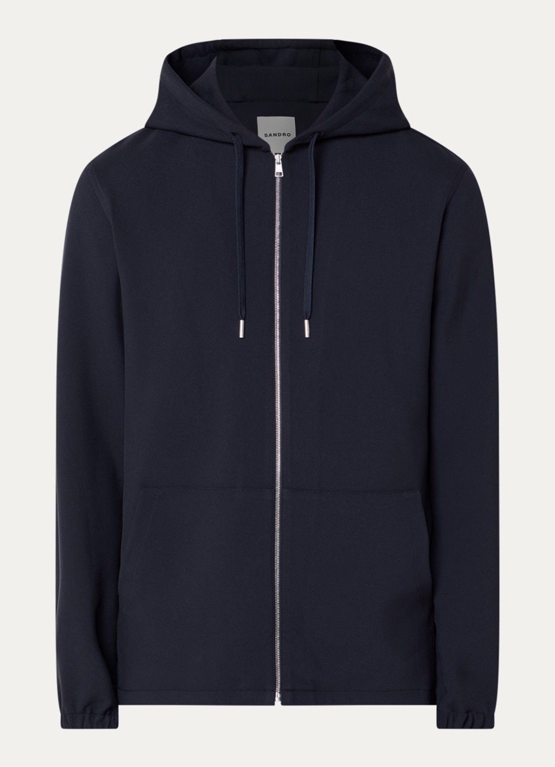 Sandro Sweatvest met capuchon - voorkant 4 donkerblauw