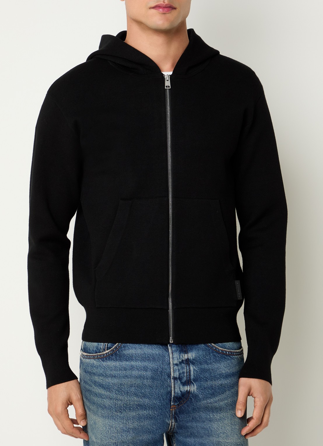 Sandro Sweatvest met capuchon - detail zwart