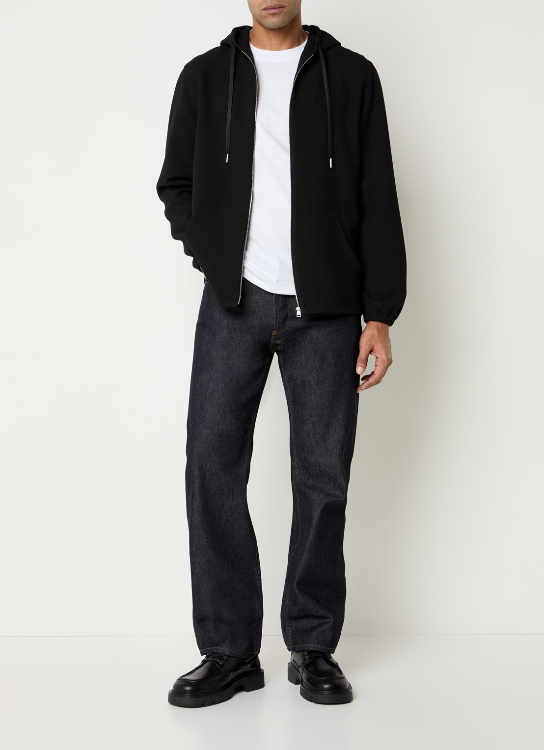 Sandro Sweatvest met capuchon - voorkant 2 zwart