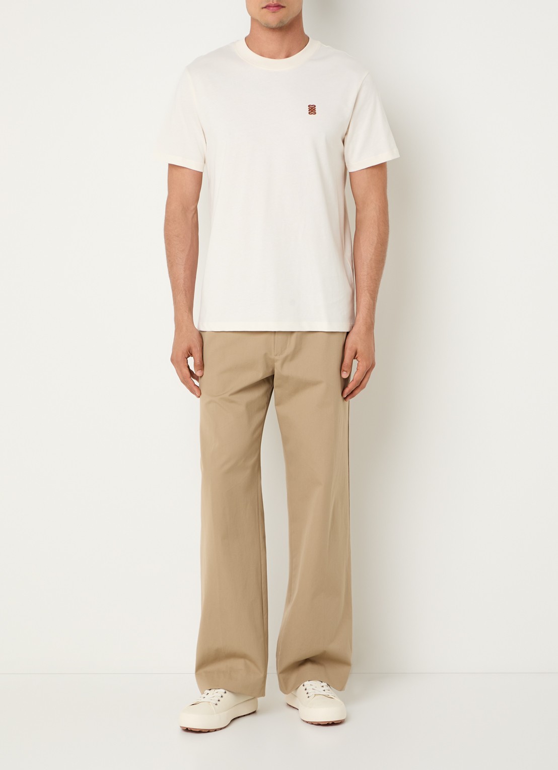 Sandro T-shirt met logo - voorkant 4 creme