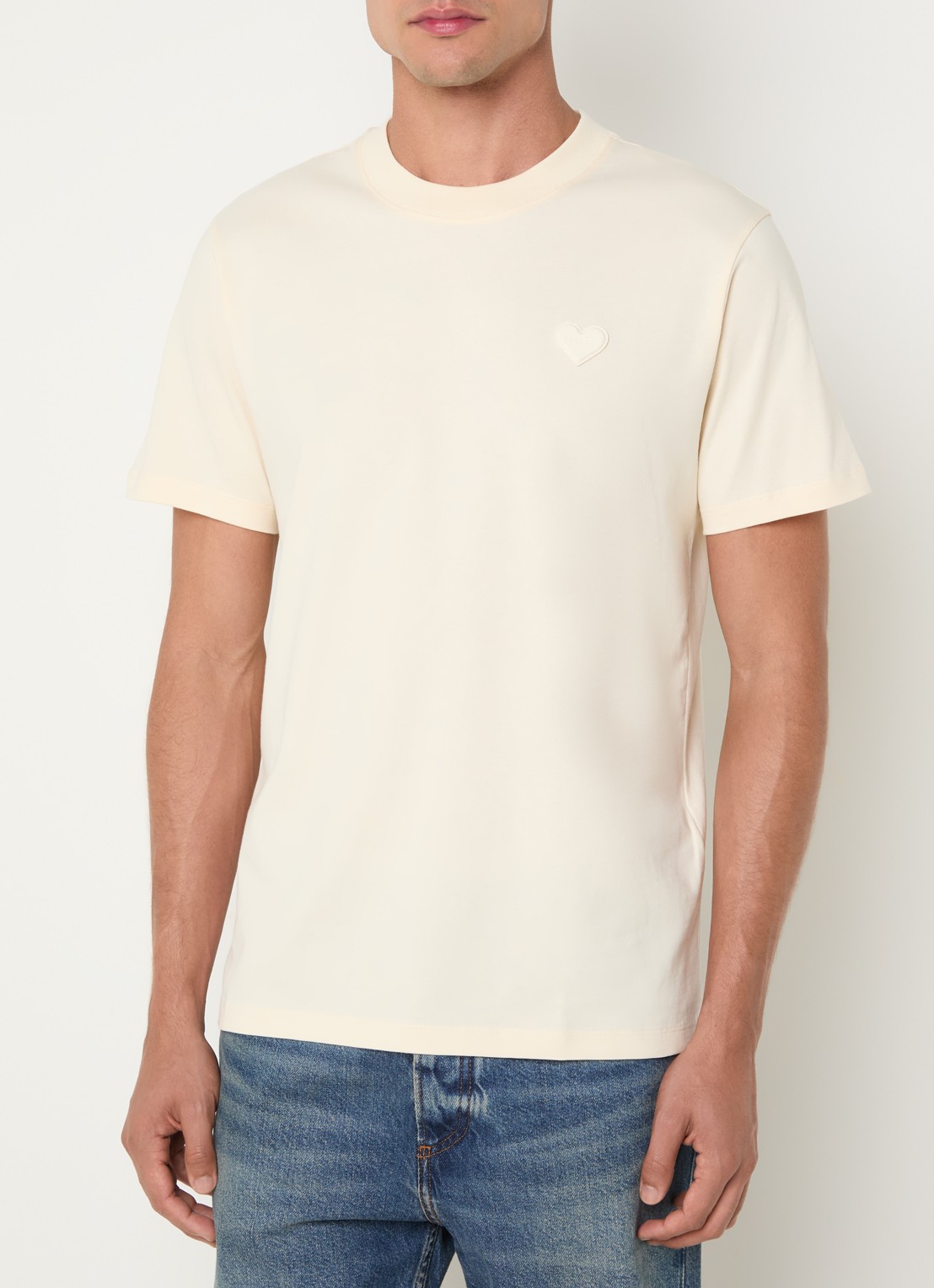 Sandro T-shirt met logo - detail 4 creme