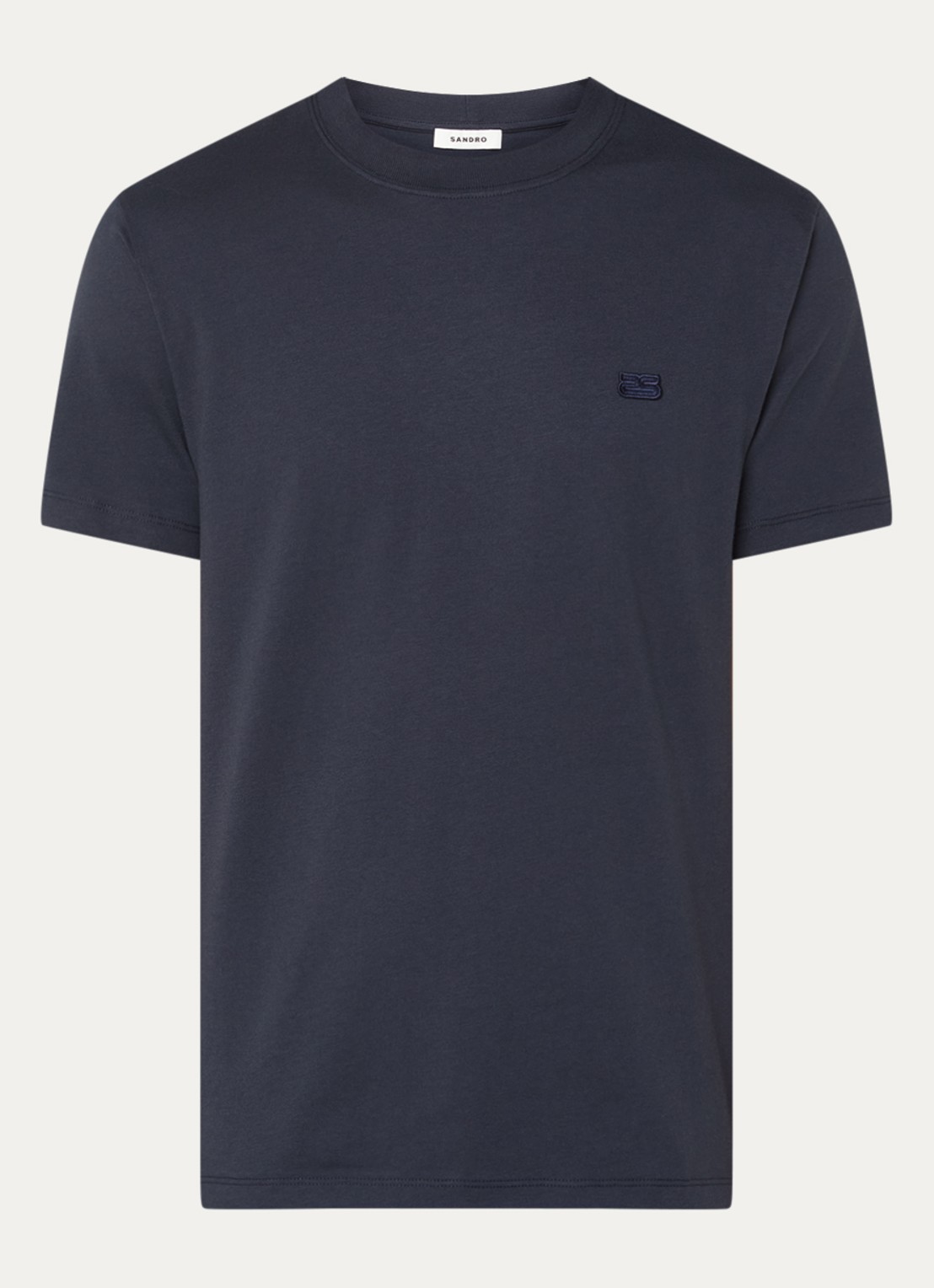 Sandro T-shirt met logo - voorkant 2 donkerblauw