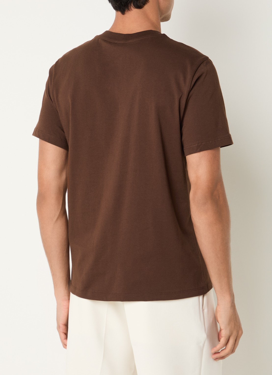 Sandro T-shirt met logo - achterkant 3 donkerbruin