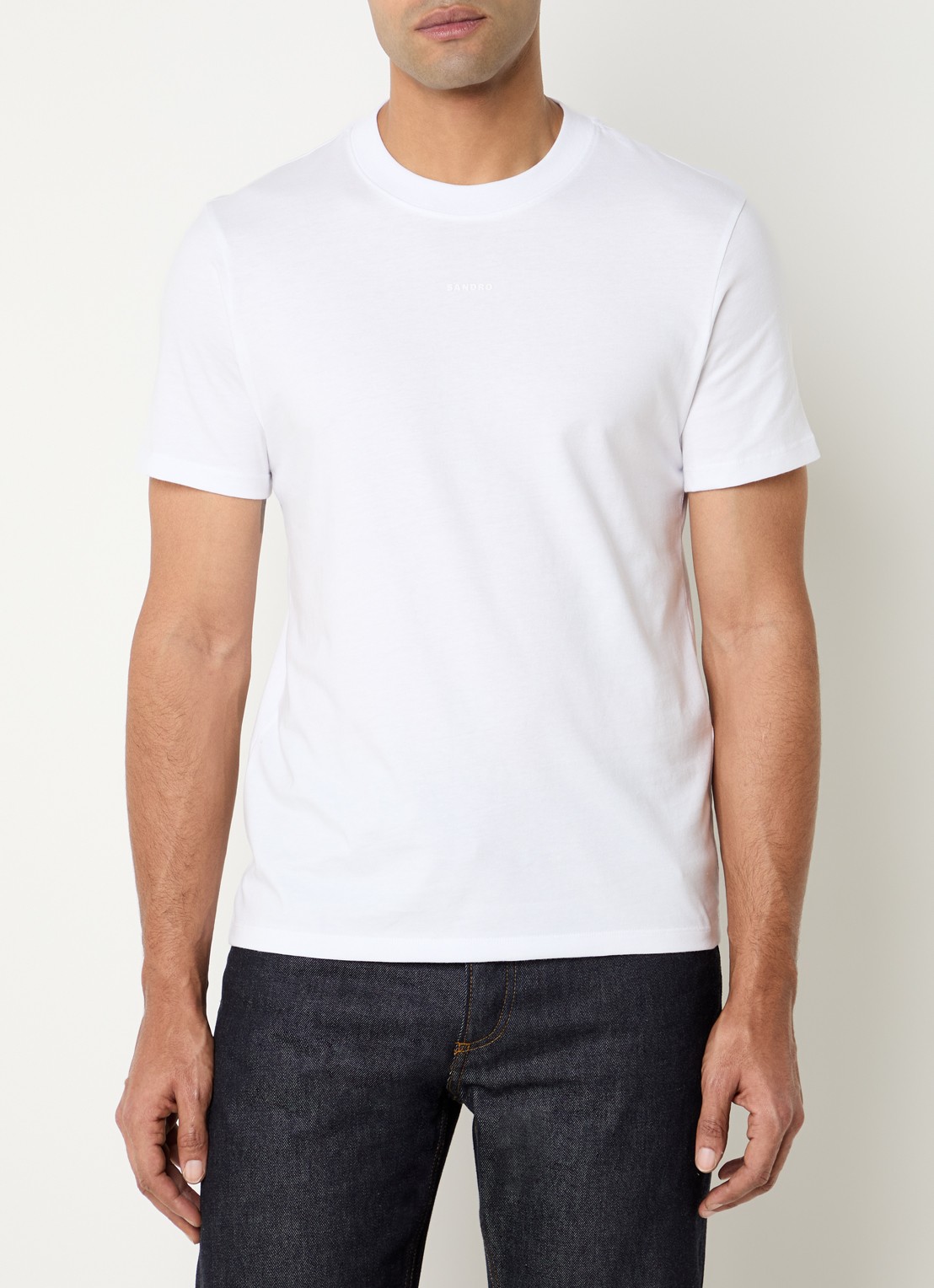 Sandro T-shirt met logo - detail 4 wit