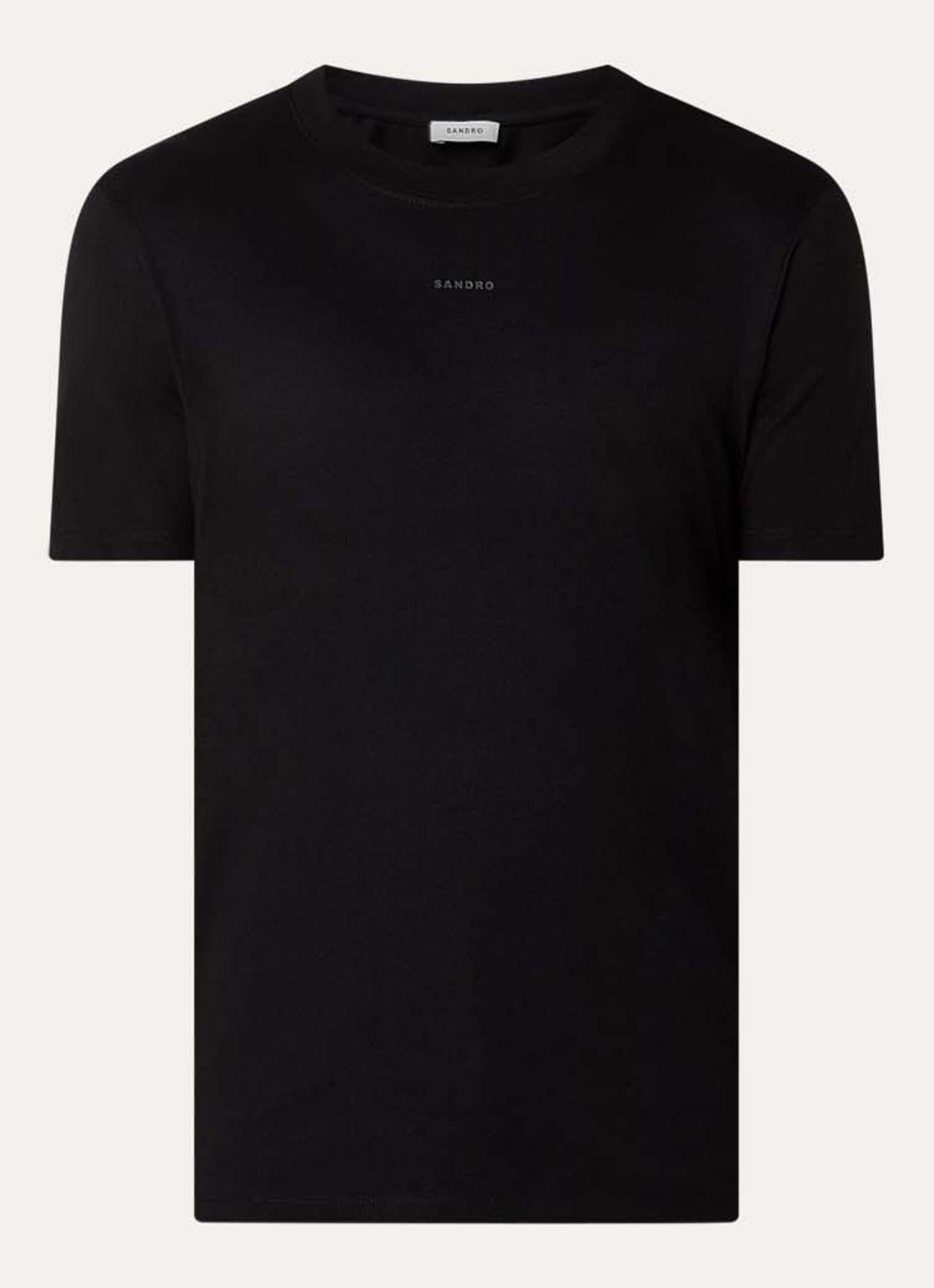 Sandro T-shirt met logo - voorkant zwart