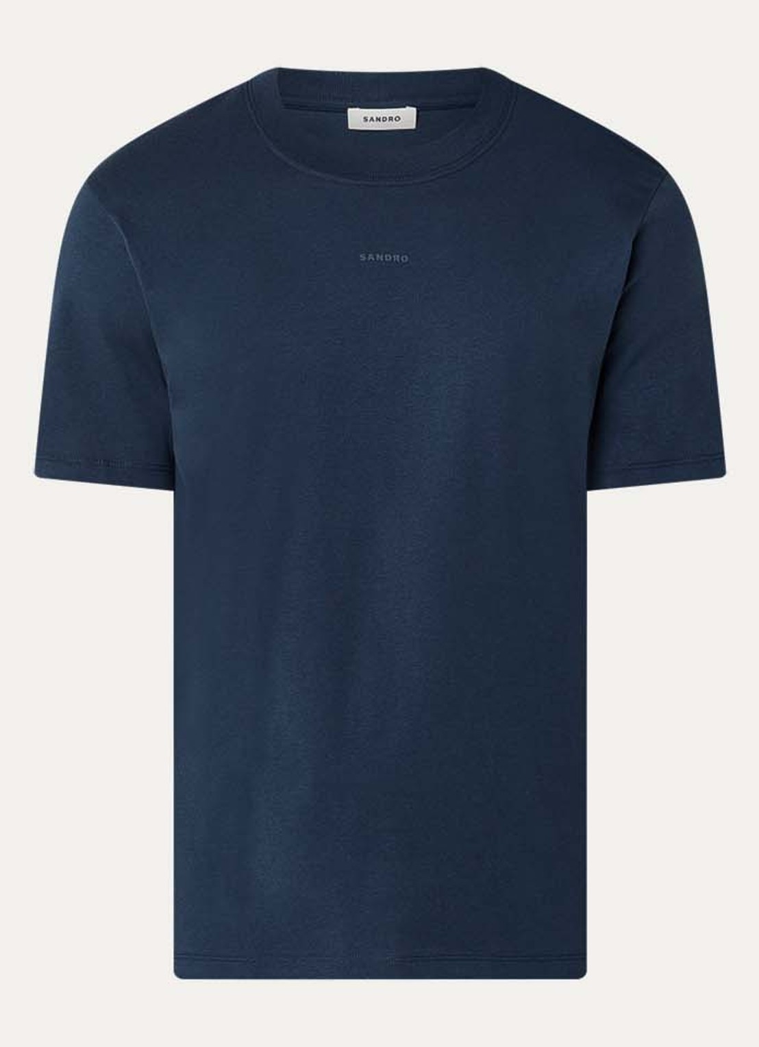 Sandro T-shirt met logo - voorkant 3 donkerblauw
