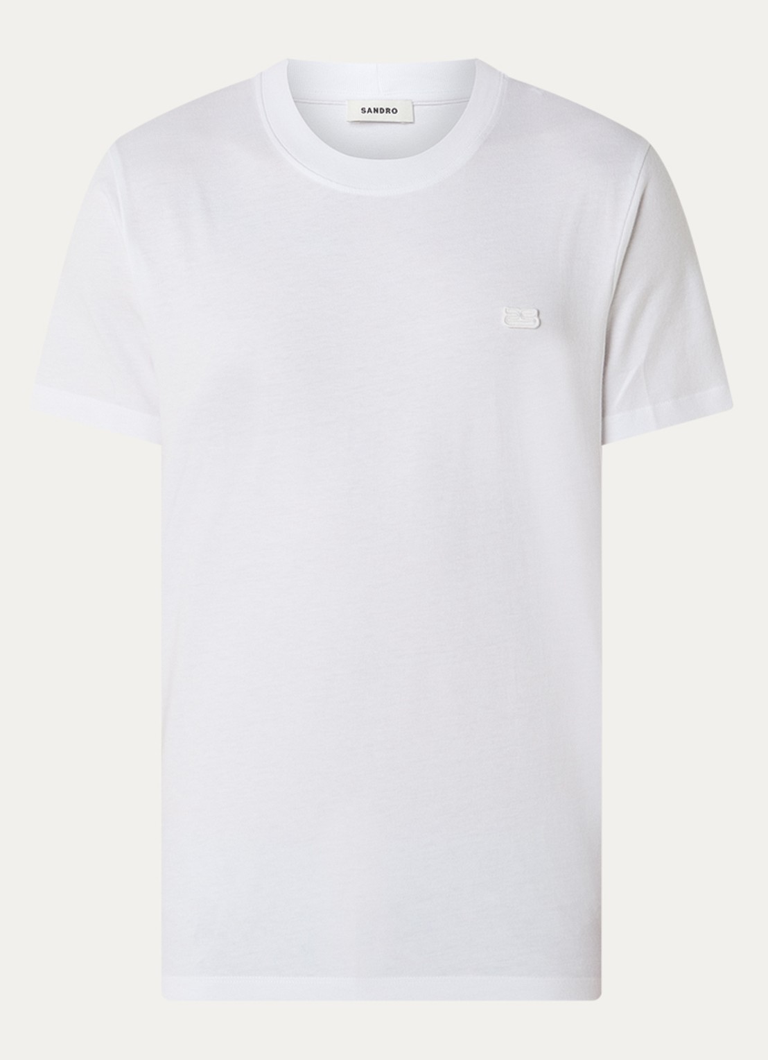 Sandro T-shirt met logo - voorkant 2 wit