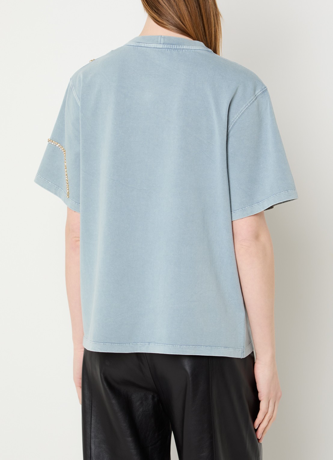 Sandro T-shirt met strass - achterkant blauwgrijs