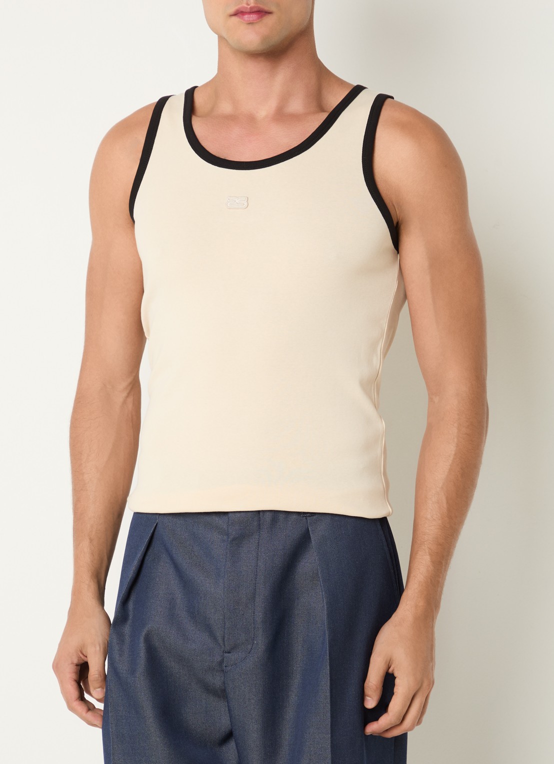 Sandro Tanktop met logoborduring - detail 3 beige