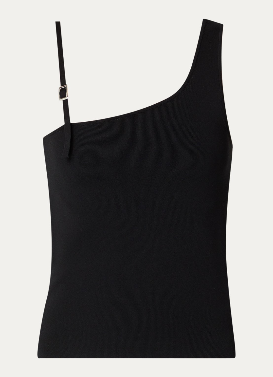 Sandro Top met asymmetrische hals - voorkant zwart