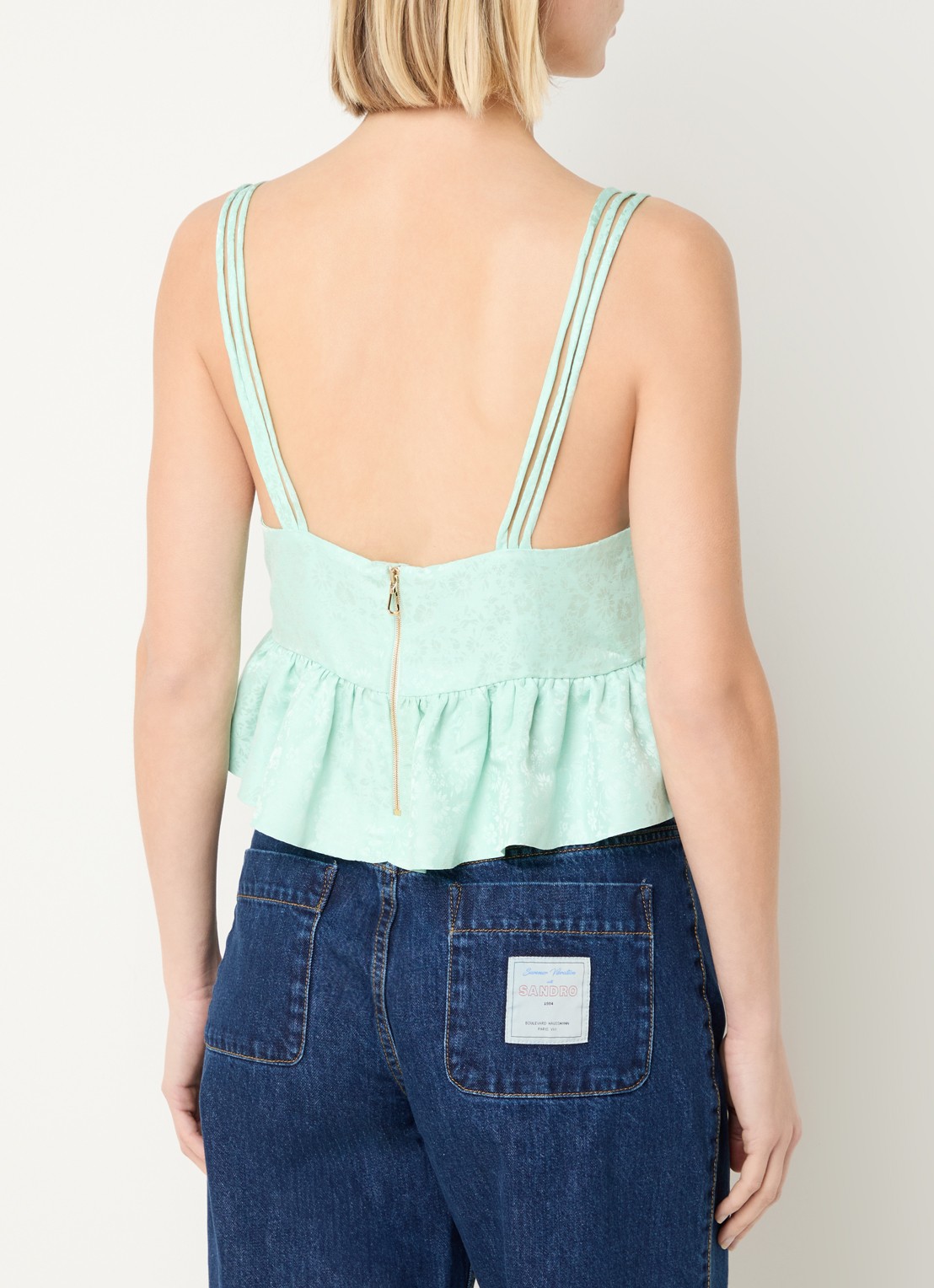Sandro Top met jacquard dessin - achterkant 2 mint