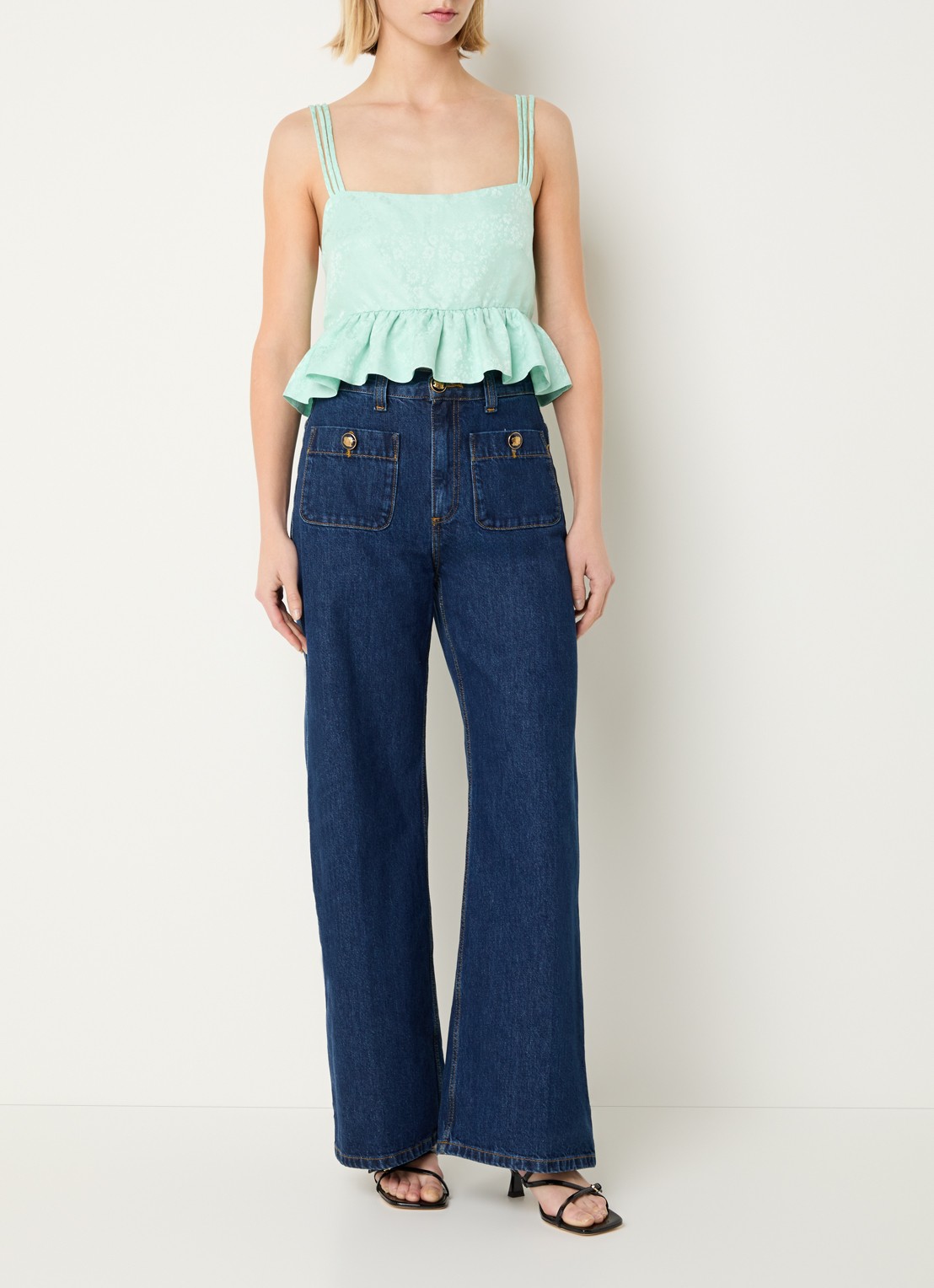 Sandro Top met jacquard dessin - voorkant 4 mint