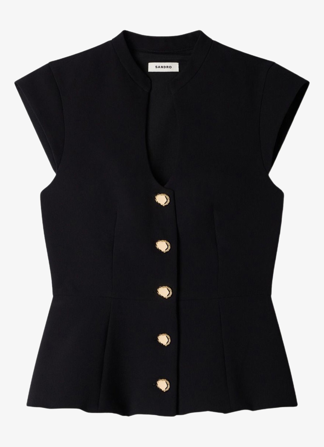Sandro Top met peplum - voorkant 5 zwart
