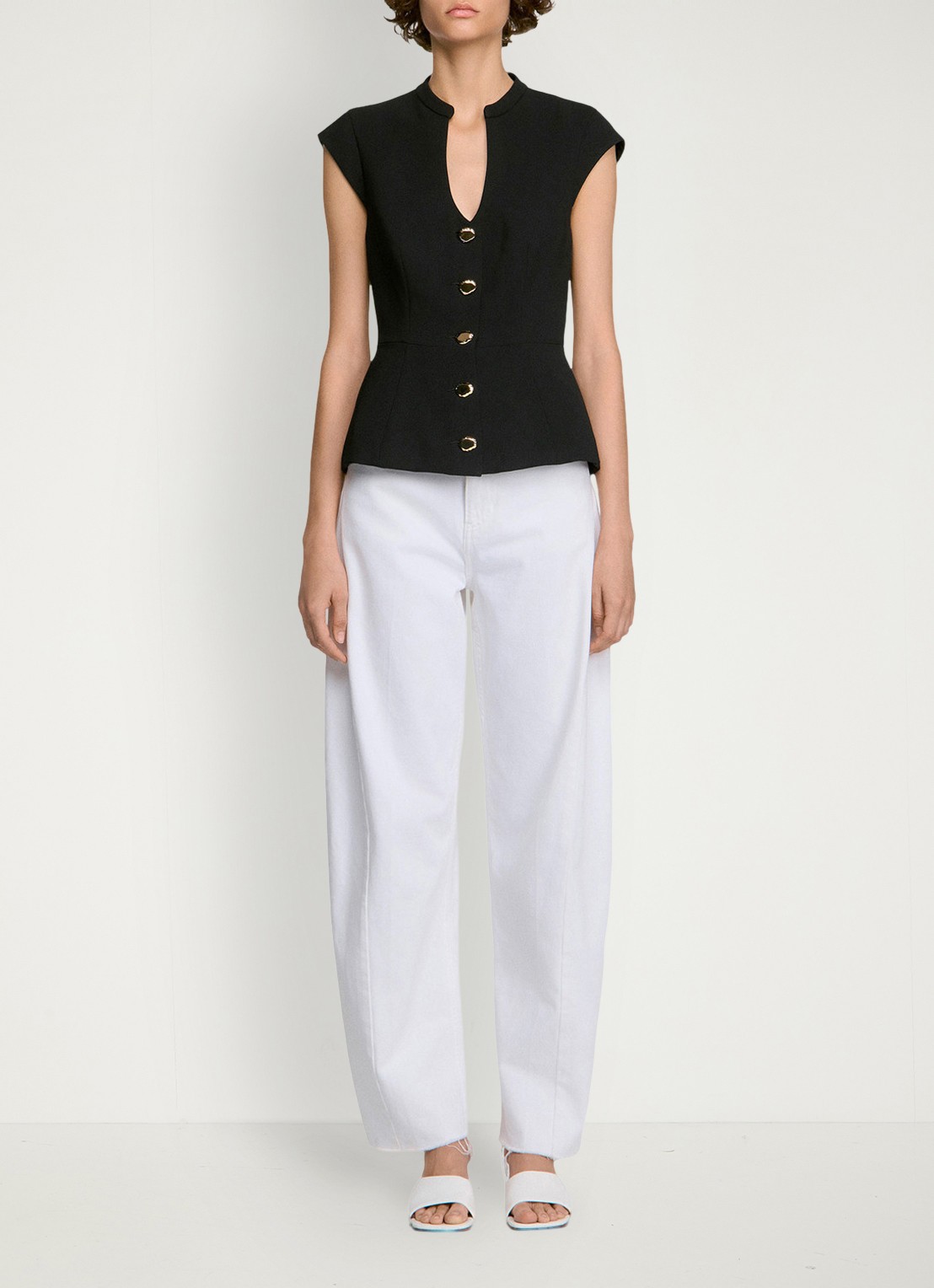 Sandro Top met peplum - voorkant 6 zwart