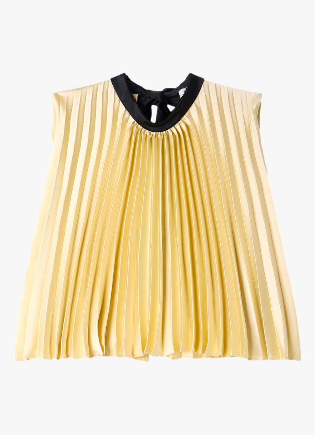 Sandro Top met plissé en strik detail - voorkant straw / beige