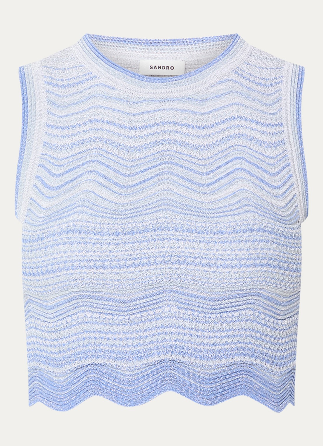 Sandro Top met strass - voorkant 3 blauwgrijs
