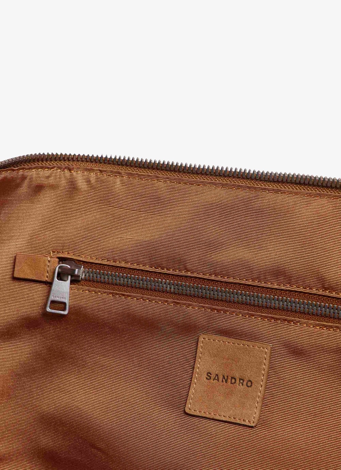 Sandro Weekendtas met logo - detail 2 camel / bruin