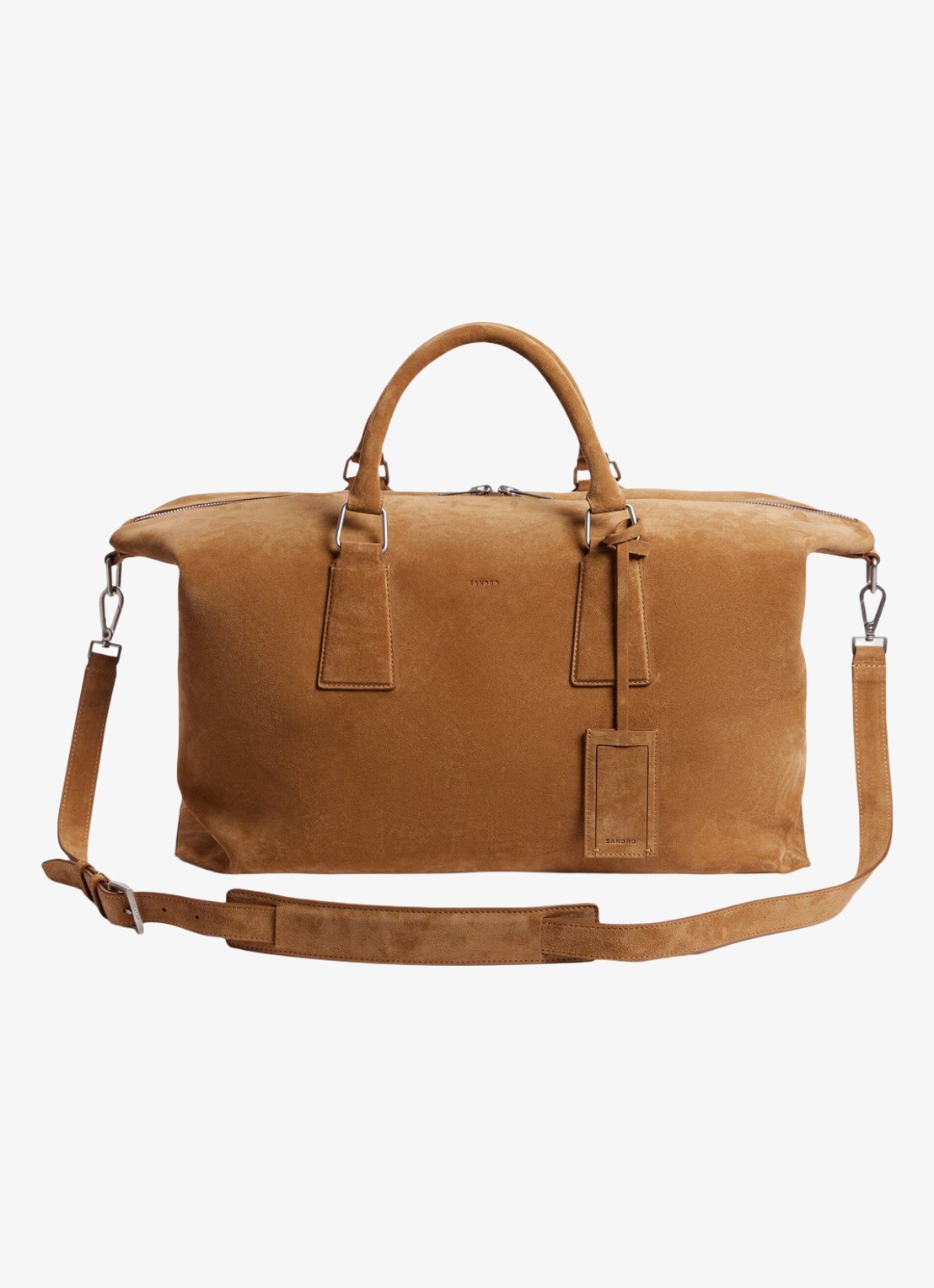 Sandro Weekendtas met logo - voorkant camel / bruin