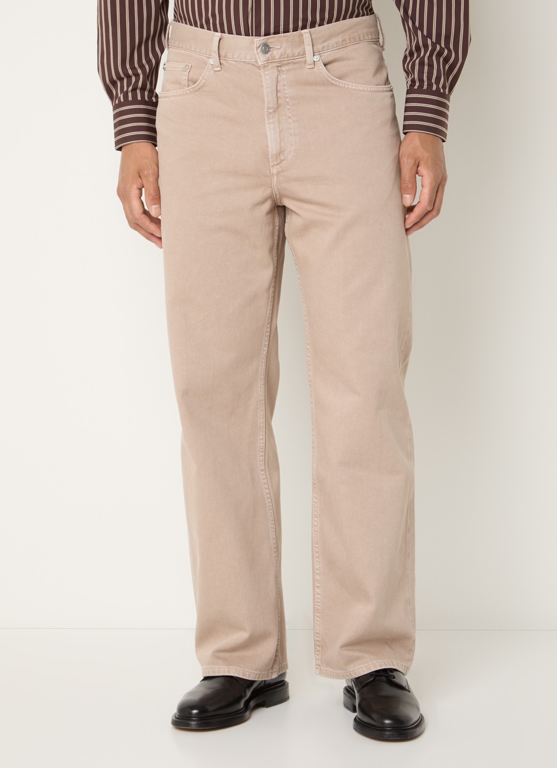 Sandro Wide leg jeans met gekleurde wassing - detail 3 beige