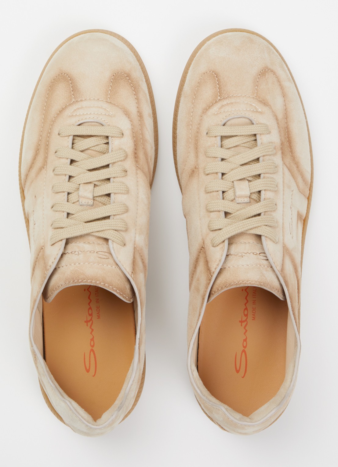 Santoni DBS Oly sneaker van suède  - detail 3 beige