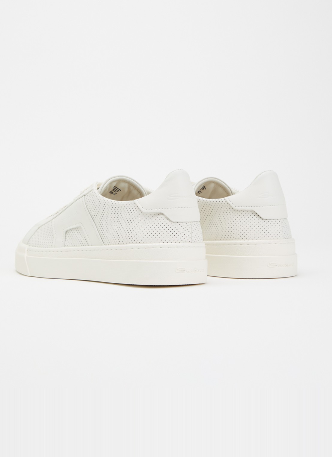 Santoni DBS32 sneaker van leer - achterkant 5 wit