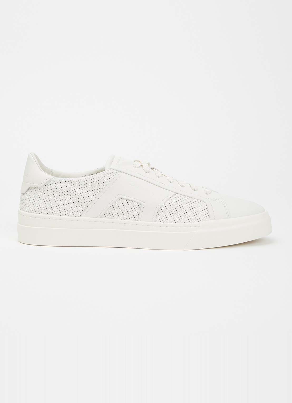 Santoni DBS32 sneaker van leer - voorkant wit